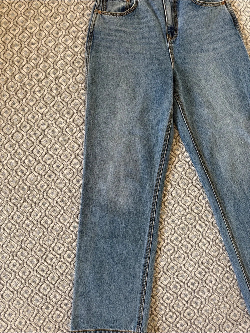 Tory Burch Straight-Leg Women's Jeans in Medium Blue Denim